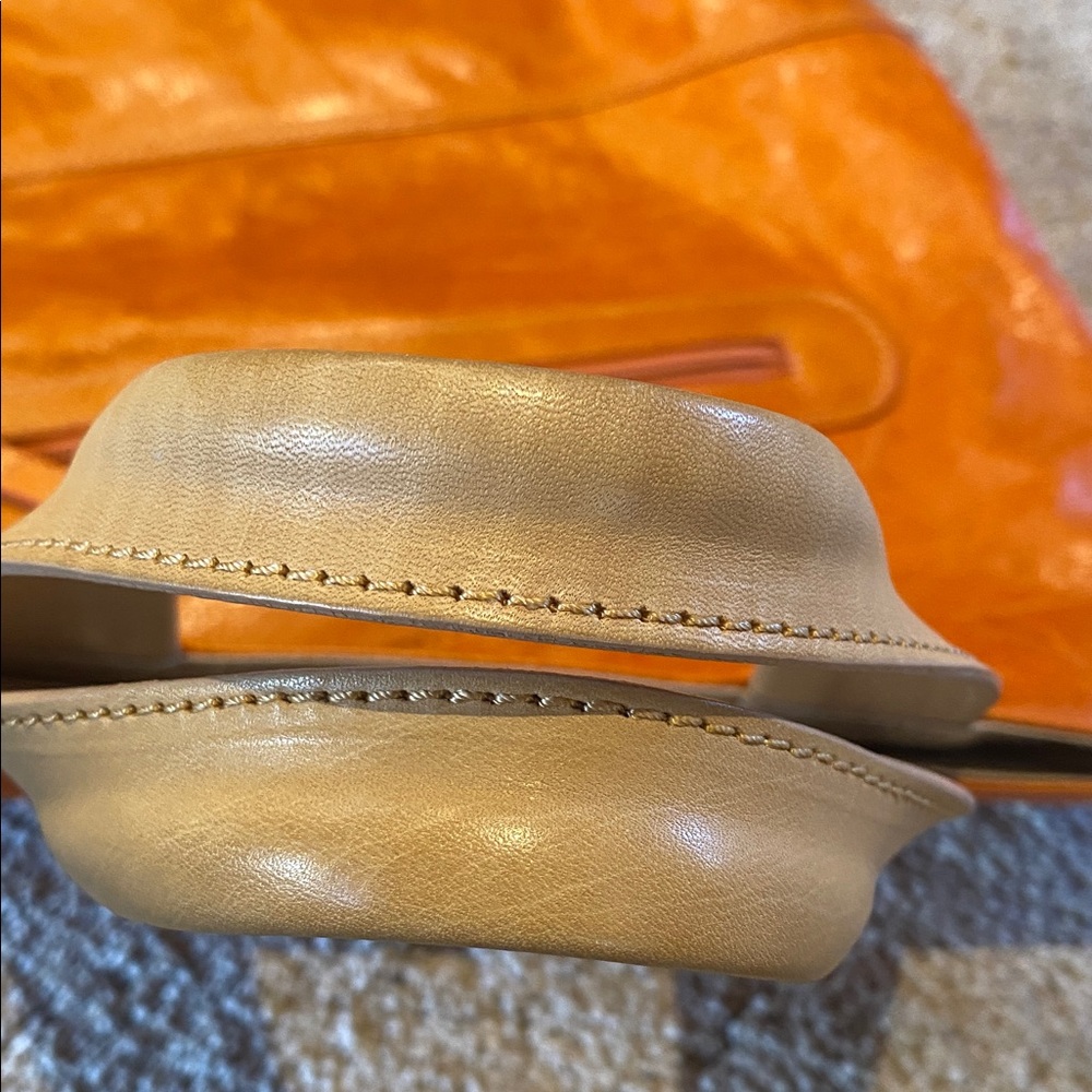 Maurizio Taiuti Leather Italian Purse Orange - Picture 11 of 11